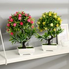 Бонсай в горшке «Деревце с мелкими цветами», 10×25 см, МИКС - Фото 3