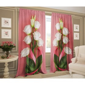 Комплект штор Волнение 147х267 +/- 3см 2шт, габардин, п/э