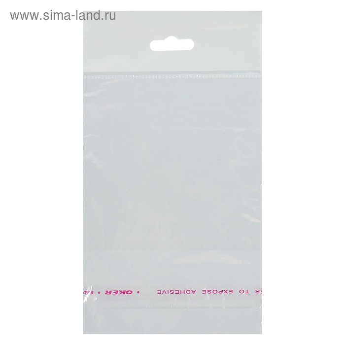 Пакет с липкой лентой 10 х 10/4 см, еврослот, 30 мкм - Фото 1