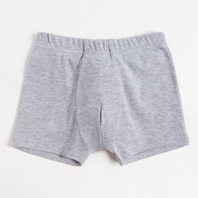 Трусы-боксеры для мальчика, цвет светло-серый меланж, рост 164-80 см