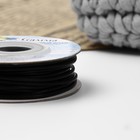 Шнур для плетения, кожаный, d = 2 мм, 10 ± 0,5 м, цвет чёрный - фото 9302956