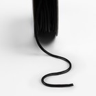 Шнур для плетения, кожаный, d = 2 мм, 10 ± 0,5 м, цвет чёрный - Фото 3