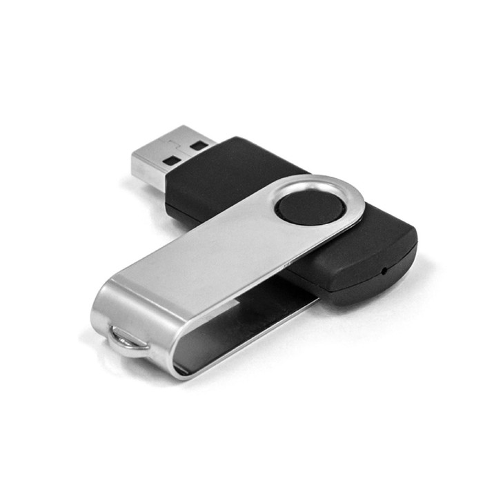 Флешка Mirex SWIVEL BLACK, 64 Гб, USB2.0, чт до 25 Мб/с, зап до 15 Мб/с, цвет черный-серый - фото 51296046