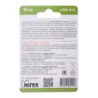 Флешка Mirex ARTON GREEN, 8 Гб, USB2.0, чт до 25 Мб/с, зап до 15 Мб/с, цвет белый-зеленый - Фото 6