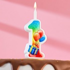 Свеча для торта «Цифра 1», 9.9 см - Фото 2