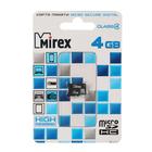Карта памяти Mirex microSD, 4 Гб, SDHC, класс 4 - фото 8918084