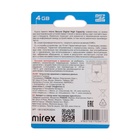 Карта памяти Mirex microSD, 4 Гб, SDHC, класс 4 - фото 9774831