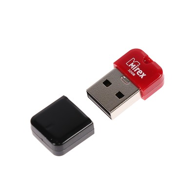 Флешка Mirex ARTON RED, 32 Гб, USB2.0, чт до 25 Мб/с, зап до 15 Мб/с, черная-красная
