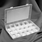 Органайзер для ниток мулине с бобинами и съёмными ячейками, 27 × 18 × 4,2 см, цвет прозрачный - Фото 2