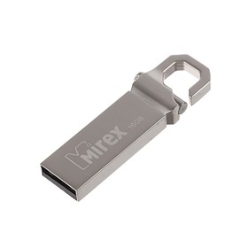 Флешка Mirex CRAB, 16 Гб, USB2.0, чт до 25 Мб/с, зап до 15 Мб/с, цвет серебристый 4245658