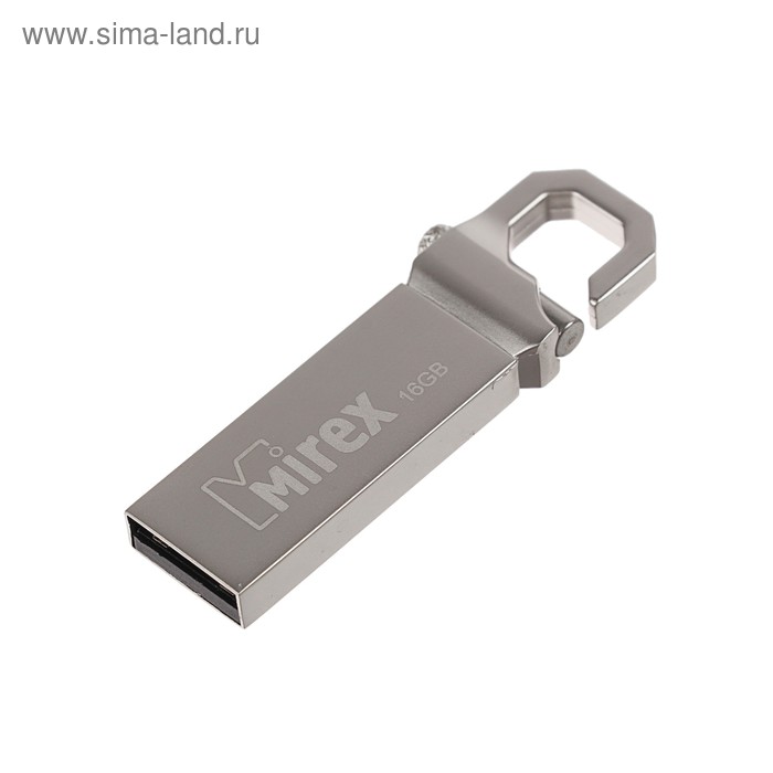 Флешка Mirex CRAB, 16 Гб, USB2.0, чт до 25 Мб/с, зап до 15 Мб/с, цвет серебристый - Фото 1