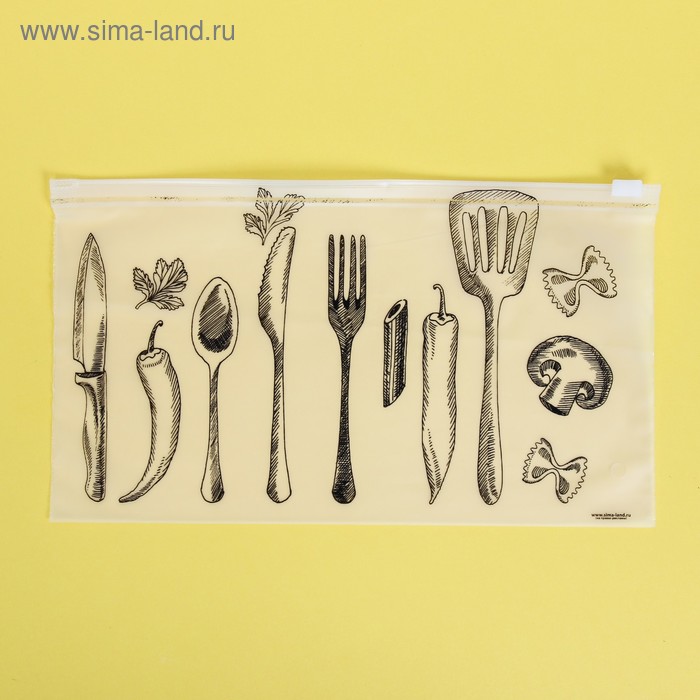 Пакет для хранения еды «Шедевры кулинарии», 25 × 14.5 см - Фото 1