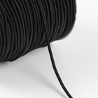 Резинка шляпная с текстильным покрытием, 2 мм, 50 ± 0,5 м, цвет чёрный - фото 9557552