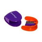 Точилка Berlingo «Fuze Ergo», 1 отверстие, с контейнером, пластиковая, блистер, европодвес, МИКС - Фото 3