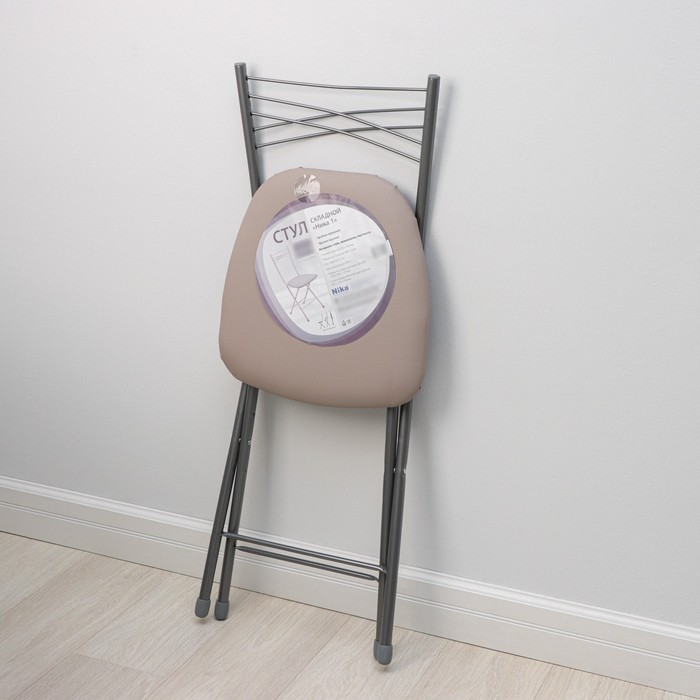 Стул складной «Ника 1», цвет сиденья серый, каркас микс - фото 1905543627