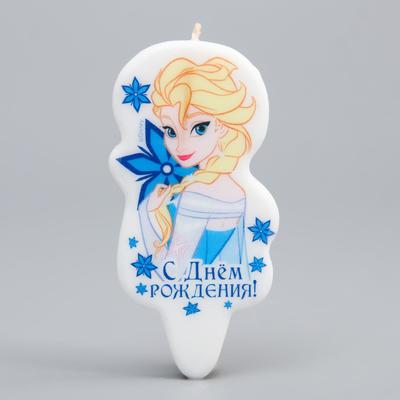 Свеча в торт «С Днем Рождения!», Холодное сердце
