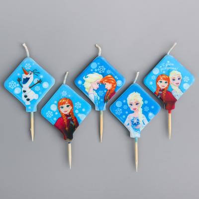 Свеча в торт набор, Холодное сердце. 5 шт