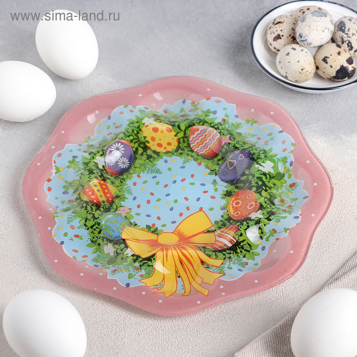 Подставка для яиц Доляна «Пасха», d=21 см, 8 ячеек - Фото 1