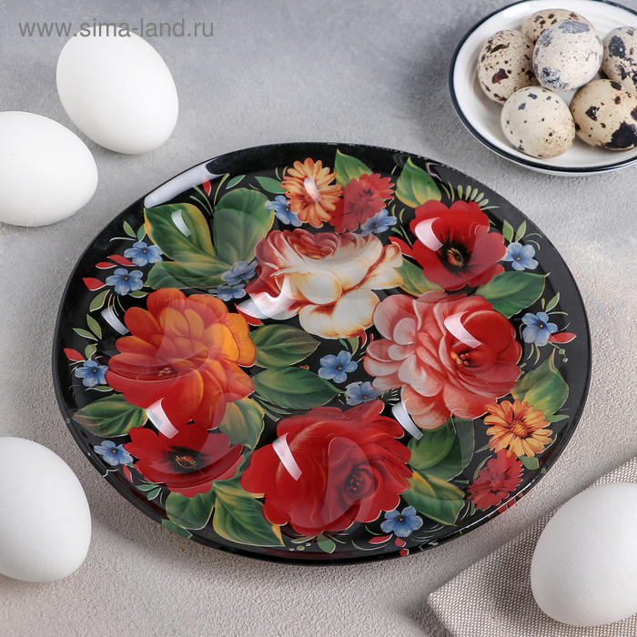 Подставка для яиц Доляна «Русские мотивы», 20,5 см, 8 ячеек - Фото 1