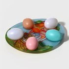 Подставка для яиц 10 ячеек Доляна «Пасхальный кролик», 24×20.5 см, стекло, разноцветная - Фото 3