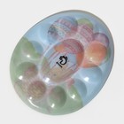 Подставка для яиц 10 ячеек Доляна «Пасхальный кролик», 24×20.5 см, стекло, разноцветная - Фото 8