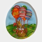 Подставка для яиц 10 ячеек Доляна «Пасхальный кролик», 24×20.5 см, стекло, разноцветная - Фото 6