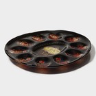 Подставка для яиц Доляна «Пасха», 10 ячеек, 24×20.5 см, стекло, чёрная - Фото 6