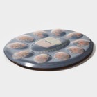 Подставка для яиц Доляна «Пасха», 10 ячеек, 24×20.5 см, стекло, чёрная - Фото 8