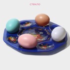 Подставка стеклянная для яиц 8 ячеек Доляна «Русские мотивы», d=21 см - Фото 2
