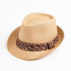 Шляпа женская MINAKU "Леопард", размер 56-58, цвет коричневый - Фото 1