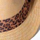 Шляпа женская MINAKU "Леопард", размер 56-58, цвет коричневый - Фото 4