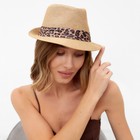 Шляпа женская MINAKU "Леопард", размер 56-58, цвет коричневый - Фото 6