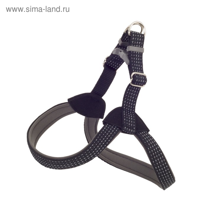 

Шлейка "Премиум" светоотражающая, 2 см, ОШ 50-56см, ОГ 58-62см, нейлон и неопрен, чёрная