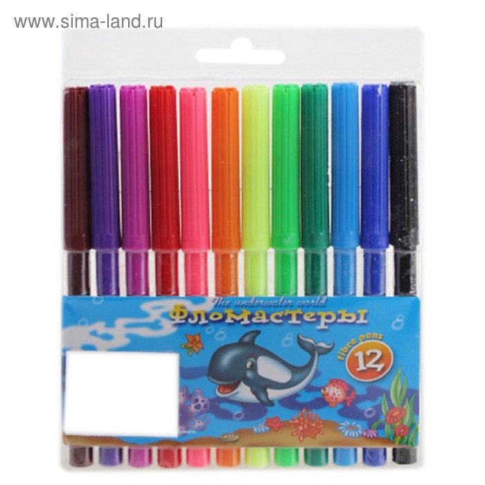 Фломастеры 12 цветов - Фото 1