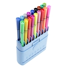 Фломастеры 18 цветов Полоски в пластиковом пенале,вентилируемый колпачок,МИКС - Фото 2