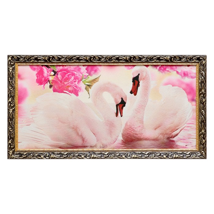 Гобеленовая картина "Лебеди", 45х85 см, - Фото 1