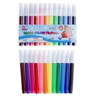 Фломастеры 12 цветов ТОЛСТЫЕ Jambo,вентилируемый колпачок,МИКС - Фото 1