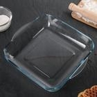 Набор квадратной посуды из жаропрочного стекла для запекания Borcam, 2 предмета: 3,2 л, 1,95 л - фото 9557592