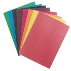 Картон цветной двусторонний А5, 8 листов, 8 цветов "Зебра", немелованный 220 г/м2, в папке - фото 8452027
