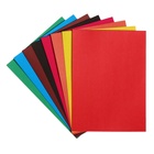Картон цветной двусторонний А5, 8 листов, 8 цветов "Зебра", немелованный 220 г/м2, в папке - фото 9892836