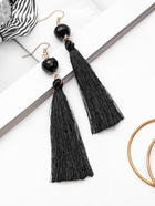 Серьги ассорти «Кисти» диско, цвет чёрный в золоте, L кисти 7 см - Фото 2