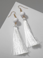 Серьги «Кисти» агата, цвет белый в золоте, L кисти 6.5 см - Фото 3