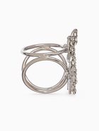 Кольцо для платка «Бабочки», цветное в серебре - Фото 3