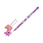 Карандаш-прикол секционный «Жираф», НВ, сиреневая фигурка - Фото 2
