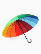 Зонт - трость полуавтоматический «Радуга», эпонж, 16 спиц, R=61/70 см, D=122 см, разноцветный - Фото 2