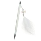 Карандаш механический "Перья", 0,5 мм, корпус белый, на бусинках, в пакете (штрихкод на штуке) - Фото 1