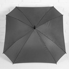 Зонт - трость полуавтоматический «Однотонный», прорезиненная ручка, 8 спиц, R = 52 см, цвет серый - Фото 2