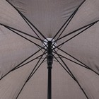 Зонт - трость полуавтоматический «Однотонный», прорезиненная ручка, 8 спиц, R = 52 см, цвет серый - Фото 3