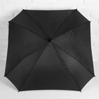 Зонт - трость полуавтоматический «Однотонный», прорезиненная ручка, 8 спиц, R = 52 см, цвет чёрный - Фото 3