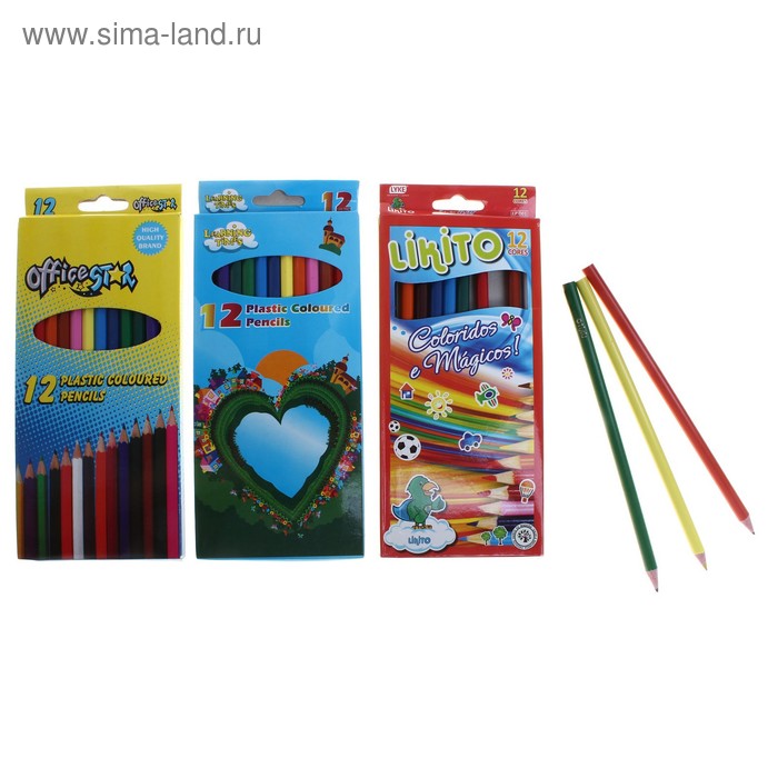 Карандаши Office Star, 12цв. - Фото 1
